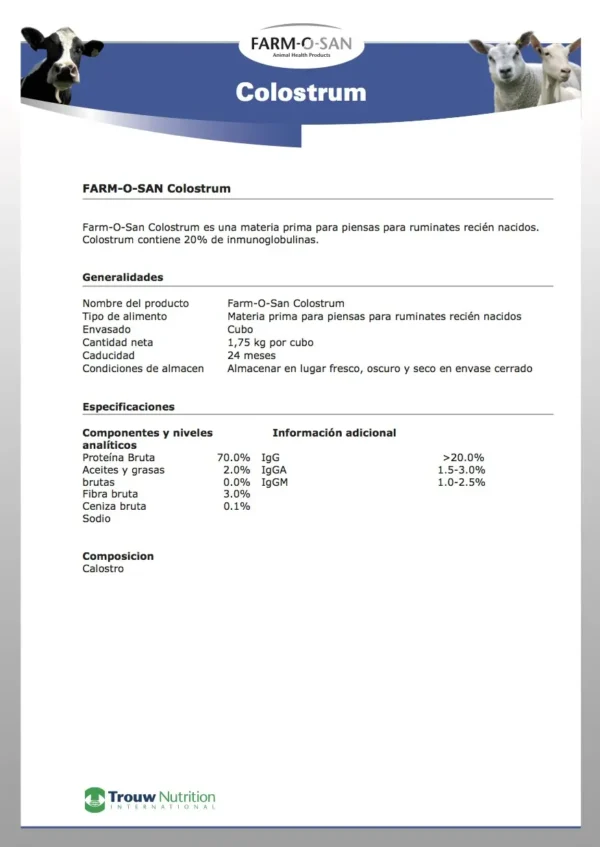 Farm-O-San Colostrum - Imagen 3